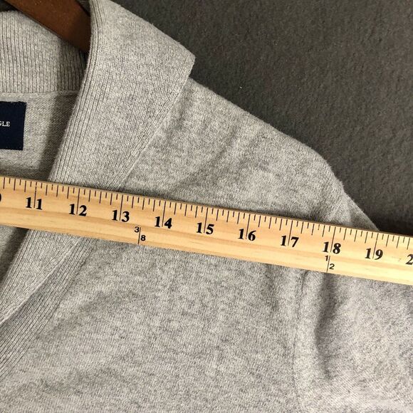 American Eagle Outfitters Cardigan Mens Sz M Grey Sweater Shawl Collar Button Up - Picture 5 of 10